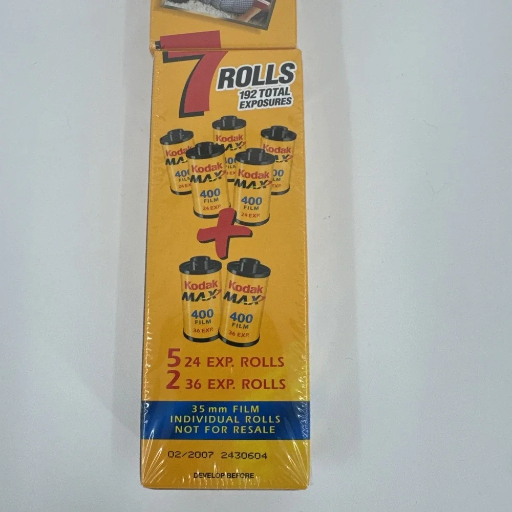 Kodak‎ Max Versatility 400 35mm Color Film 7 Rolls, Expired 2/2007